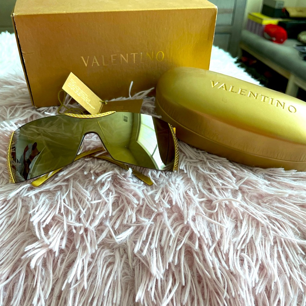 Rare Valentino Gold sunglasses.